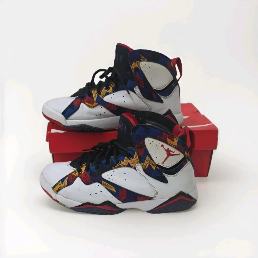 Nike Air Jordan 7 Retro Nothing But Net Sweater White Sneakers w/ Box Size 8.5